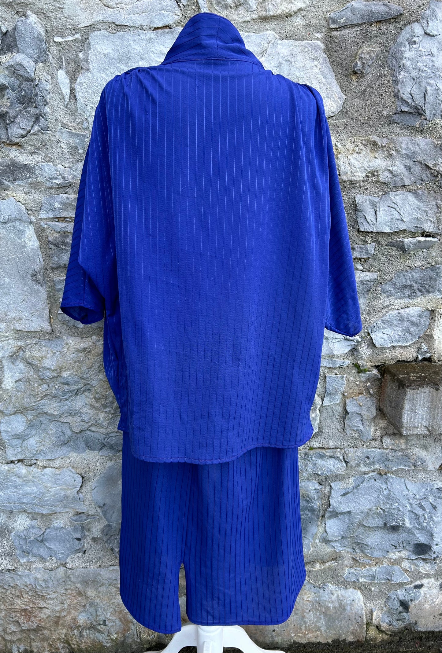 80s blue top&skirt uk 10-14