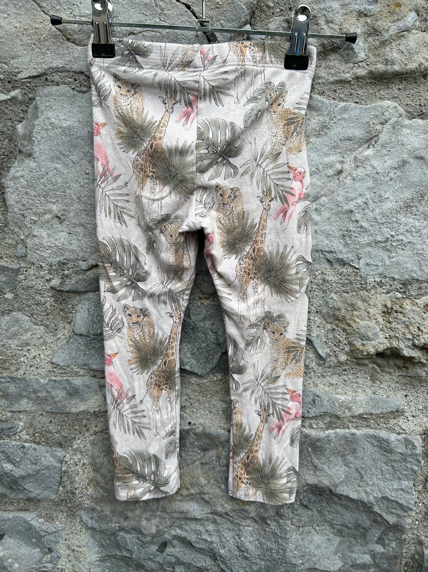 Beige jungle leggings  18-24m (86-92cm)