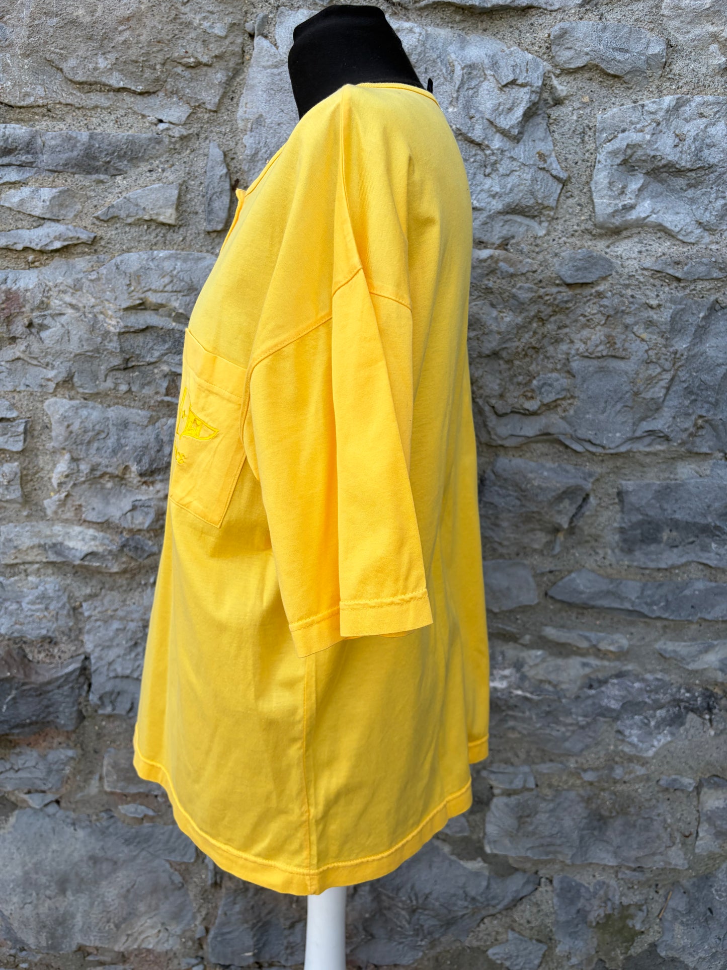80s yellow t-shirt uk 14-16