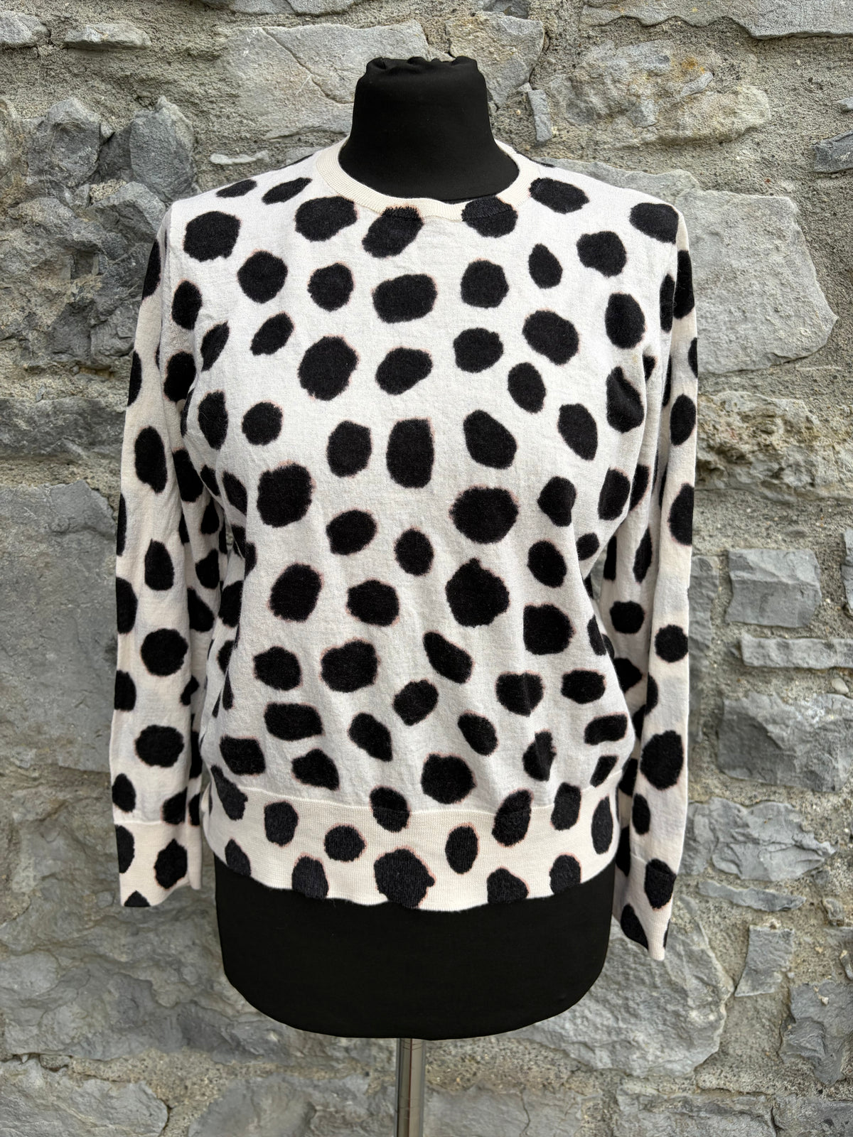Black dots cream jumper uk 10