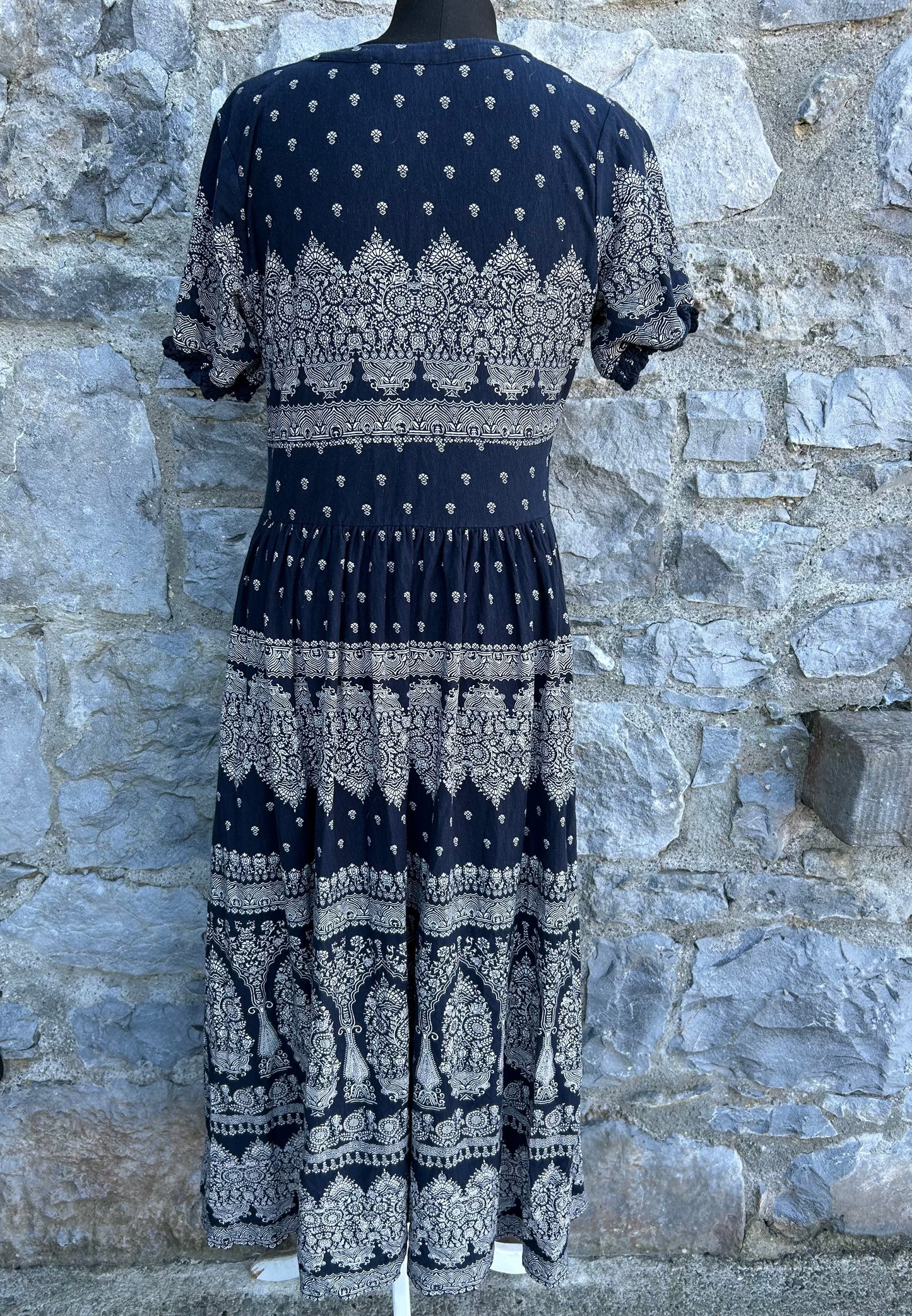 Hatty heritage print dress blue uk 12