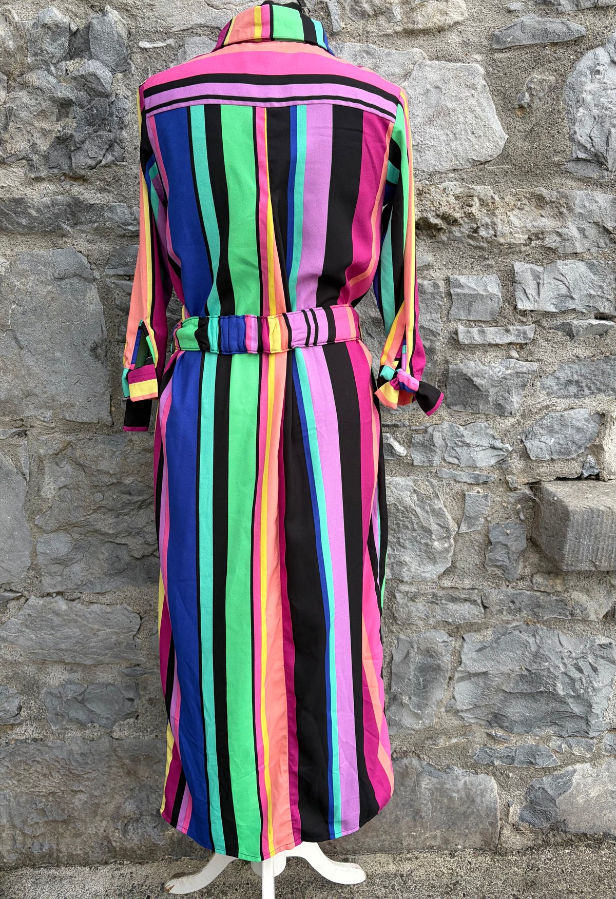 Rainbow stripes shirt dress uk 8-10
