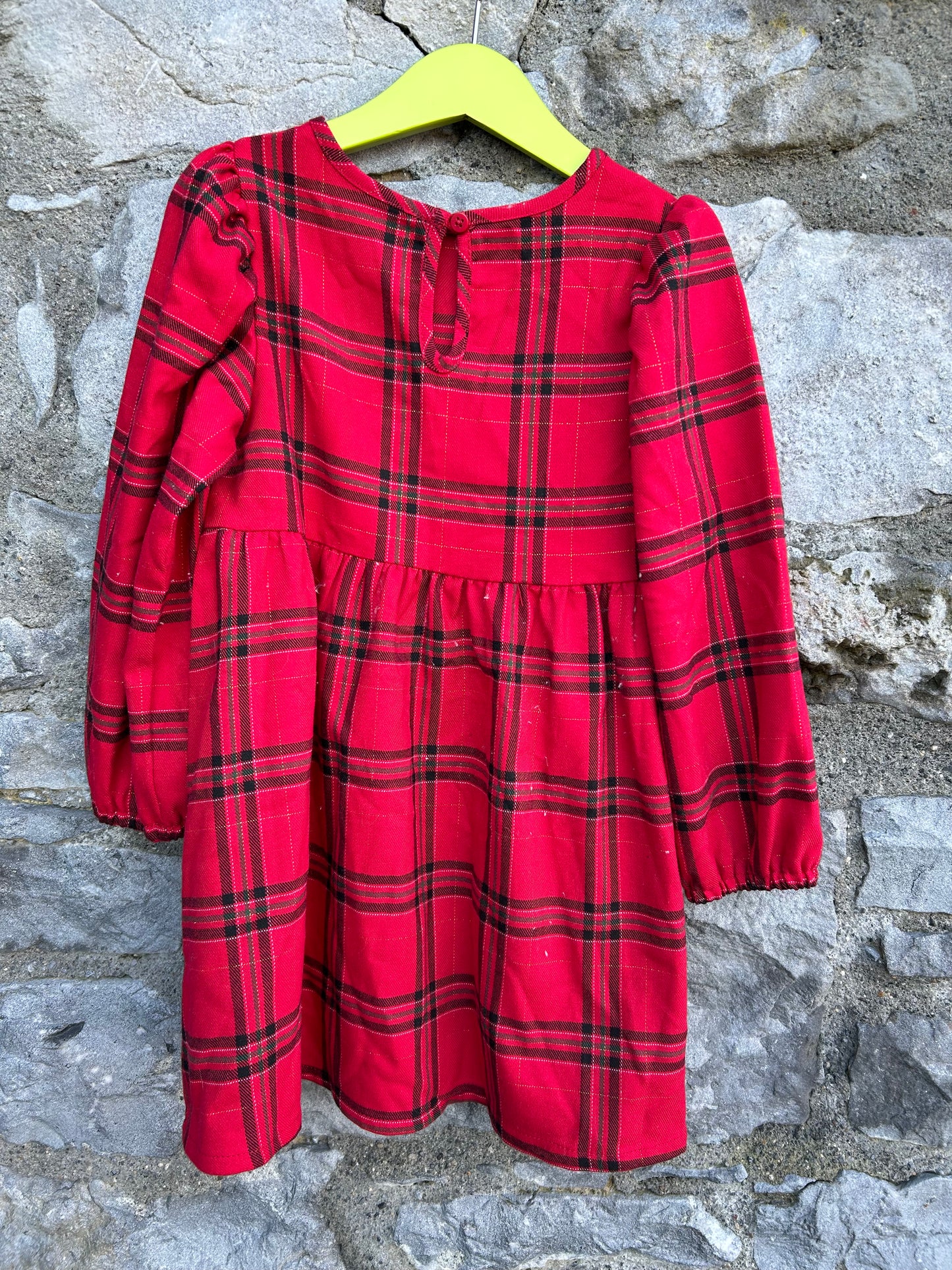 Red check dress 4-5y (104-110cm)