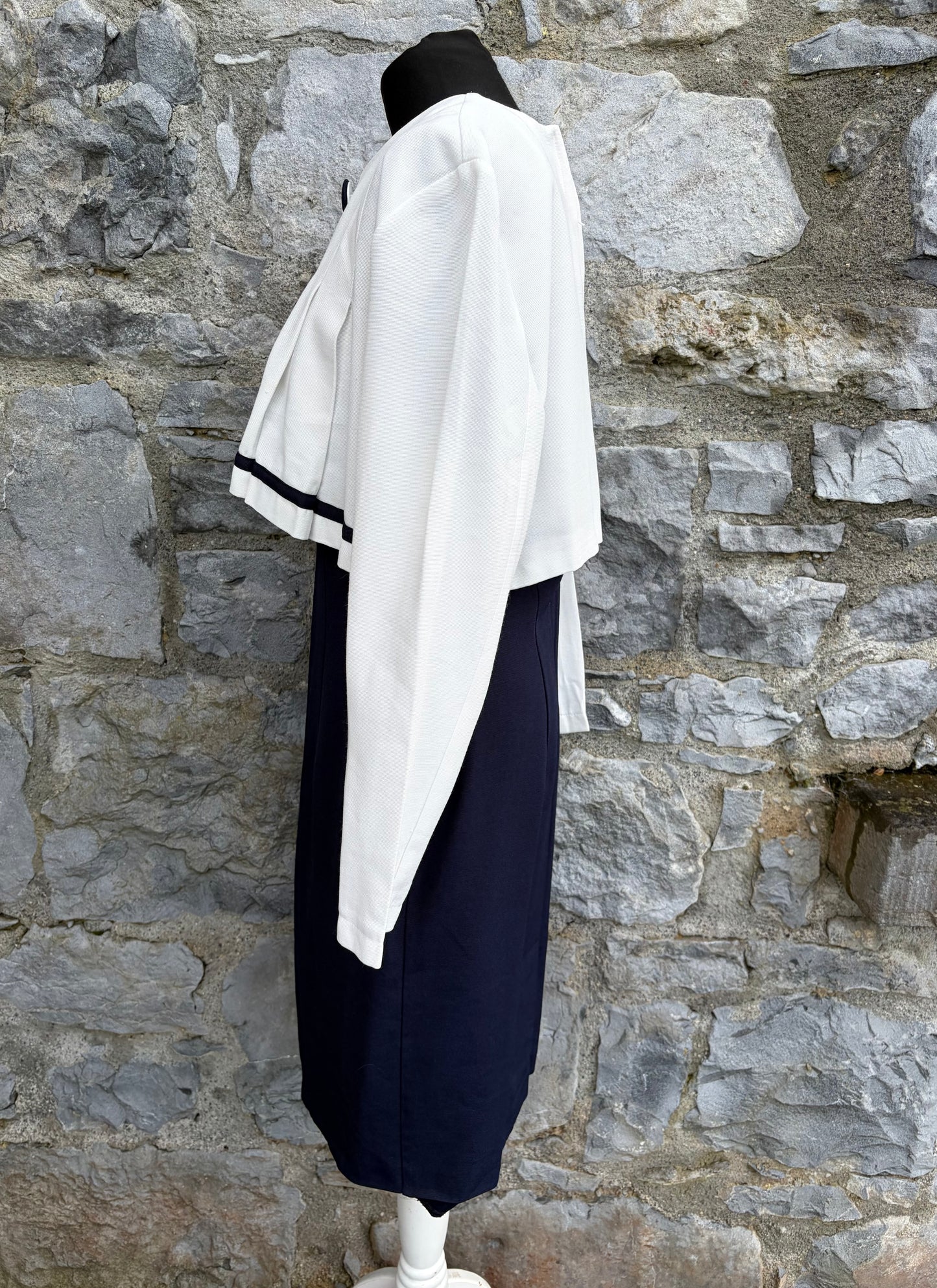 90s White&navydress uk 12