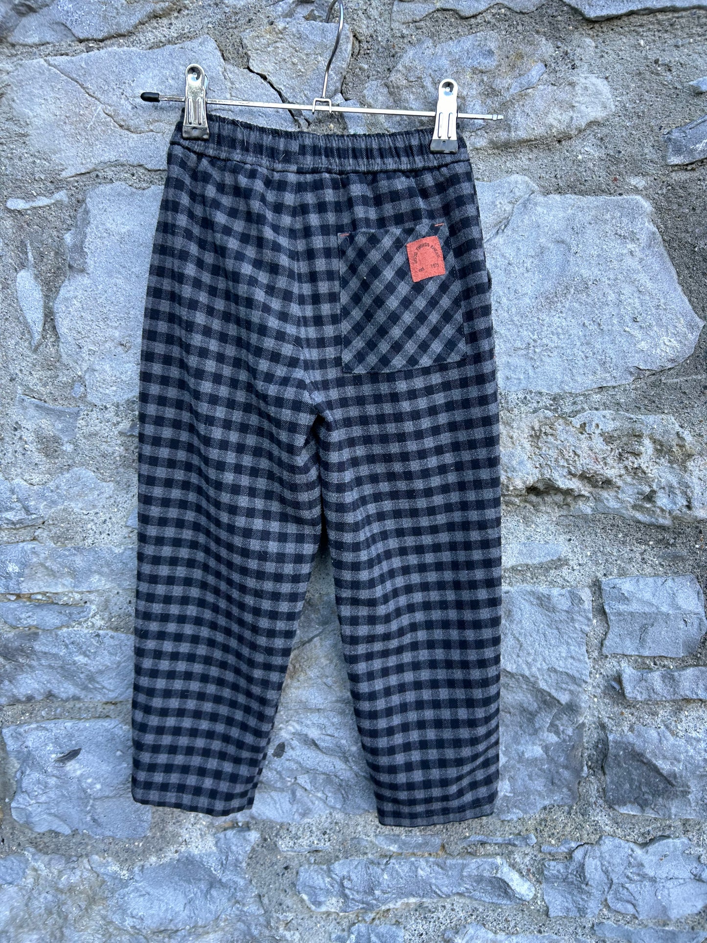 Grey check pants  4-5y (104-110cm)