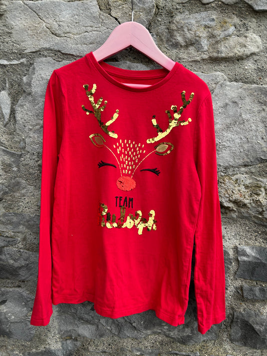 Team Rudolf red top  9-10y (134-140cm)