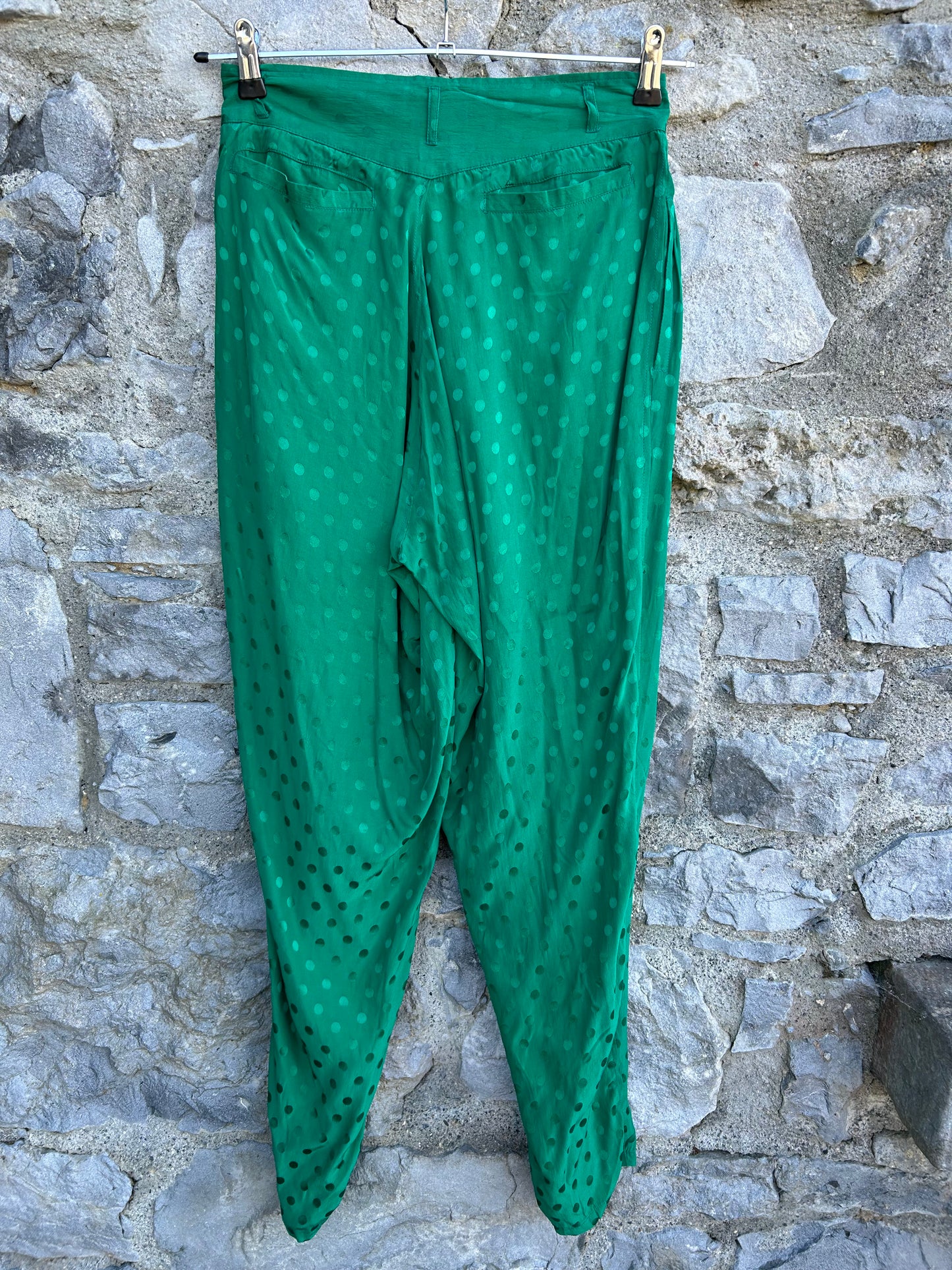 80s green spotty pants uk 10