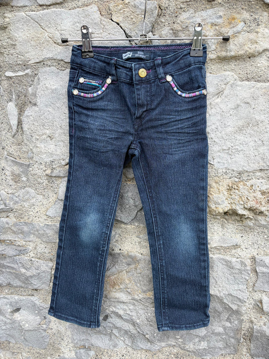 Slim fit sequin jeans  2-3y (92-98cm)