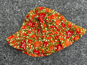 Orange flowers sun hat   2-4y (92-104cm)