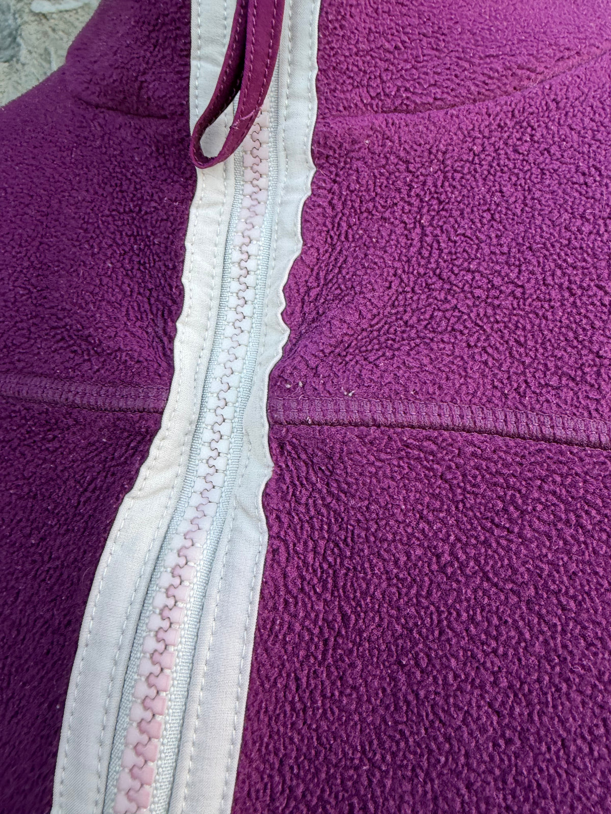 Half-zip plum fleece uk 10-12