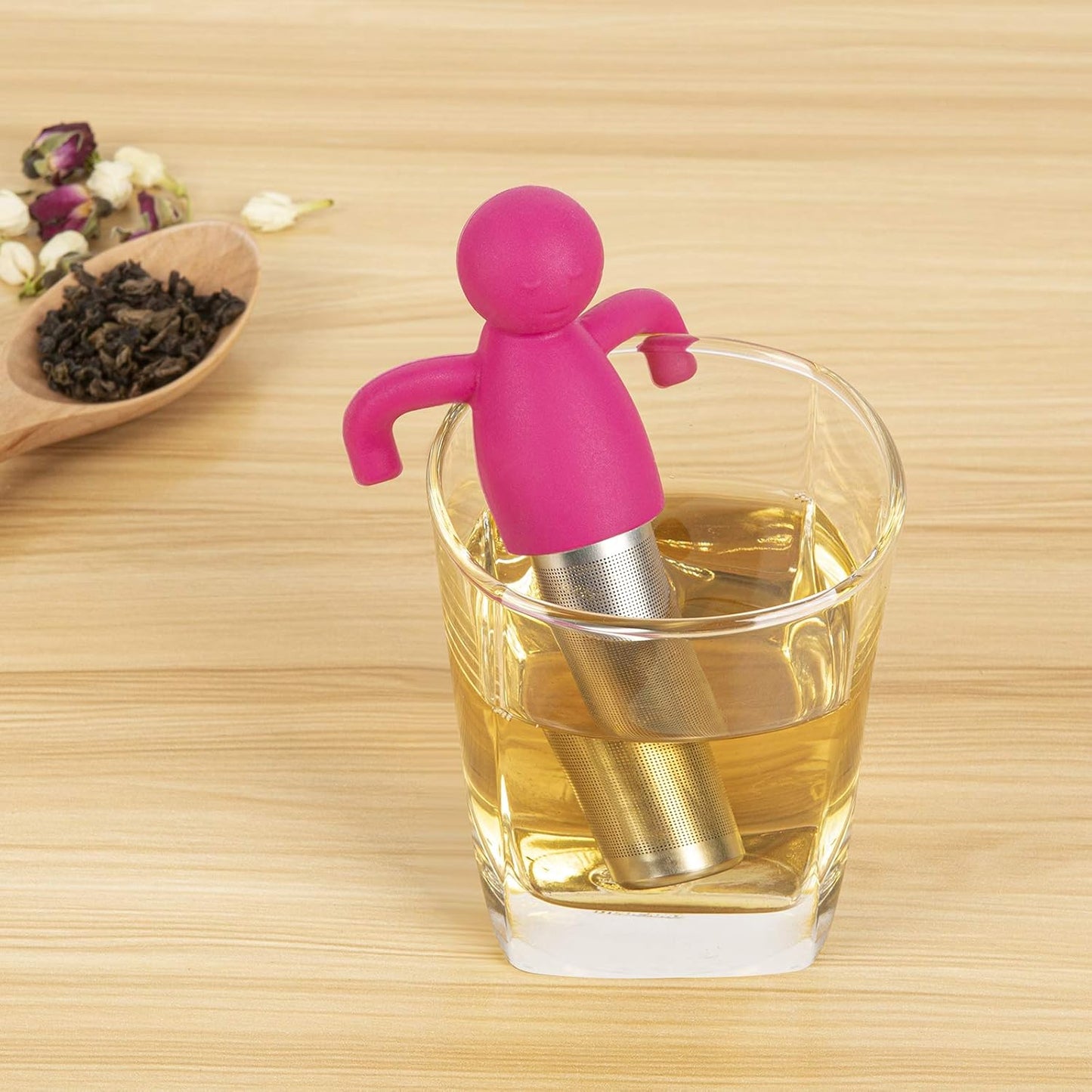 Pink tea infuser