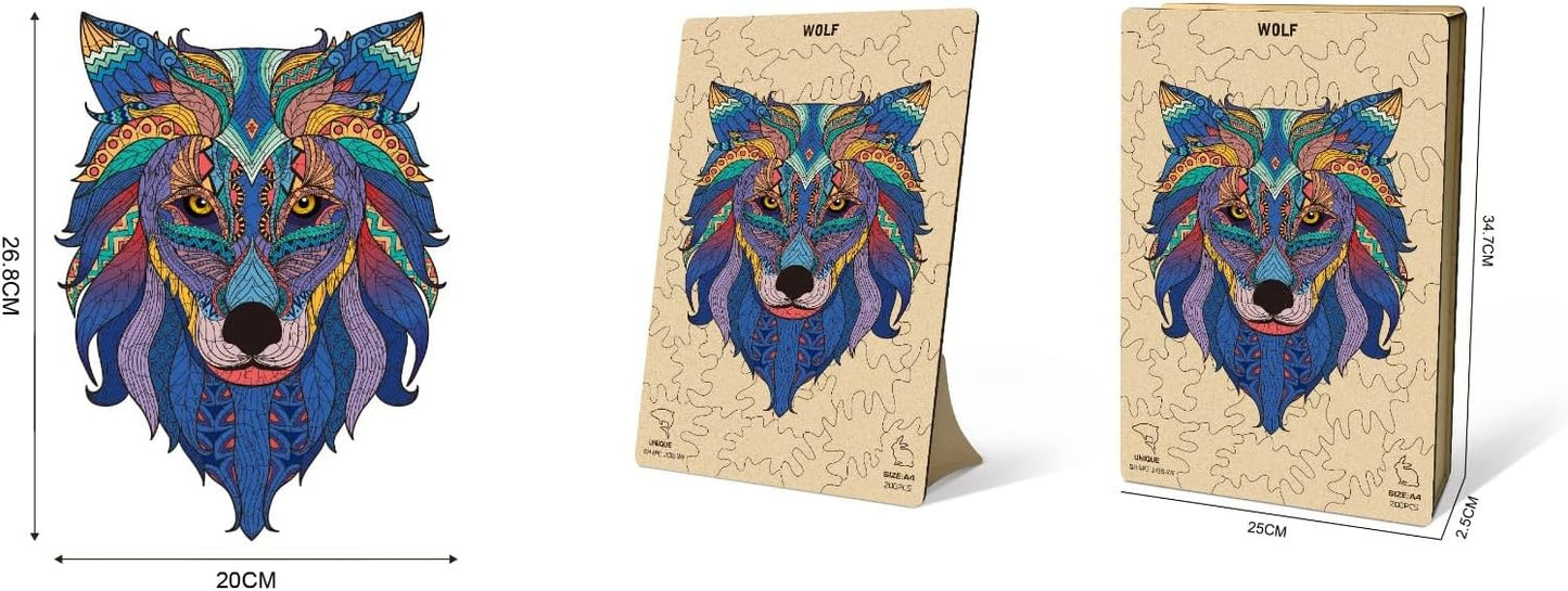 Wolf wooden puzzle