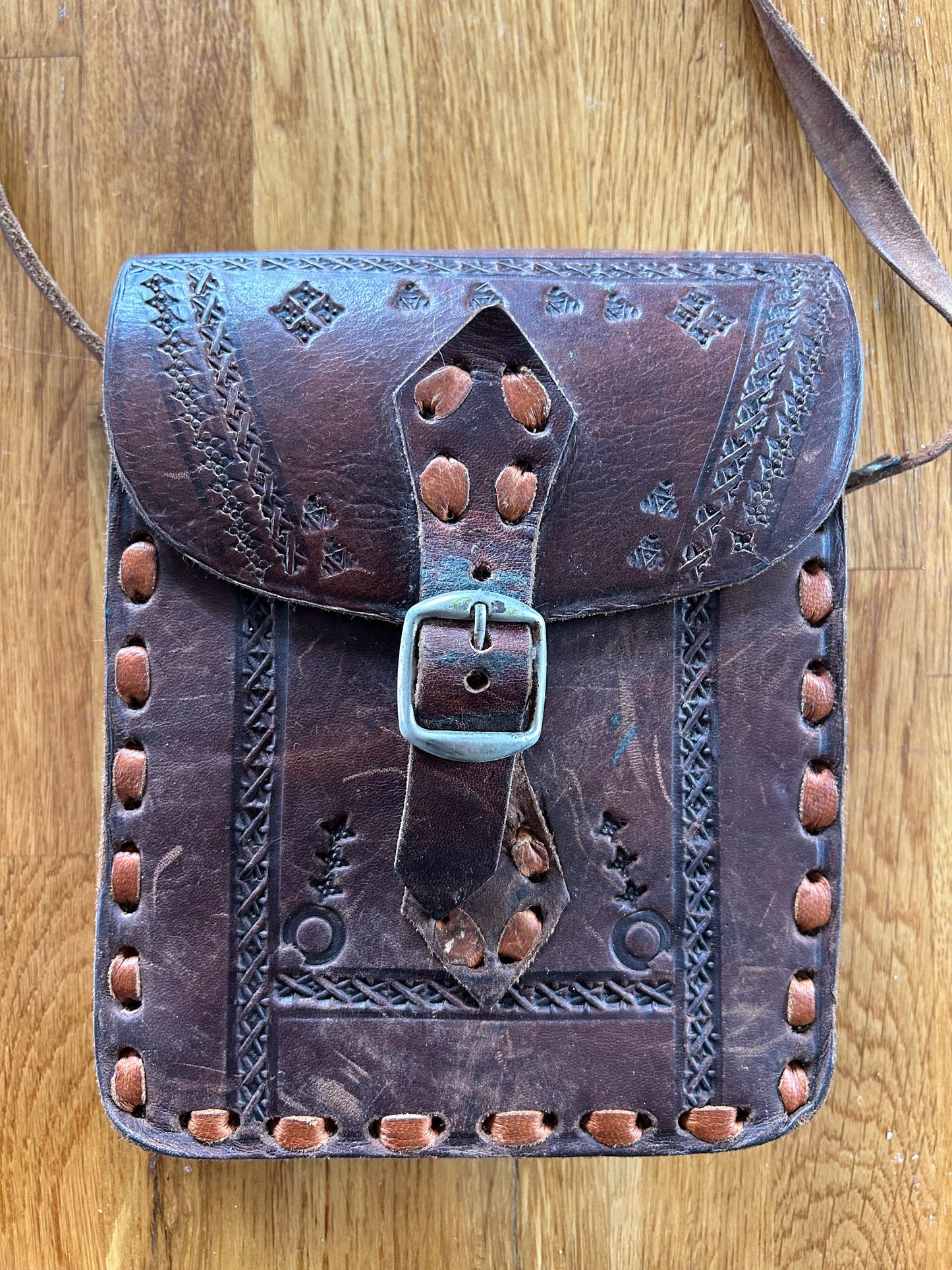 Brown leather bag