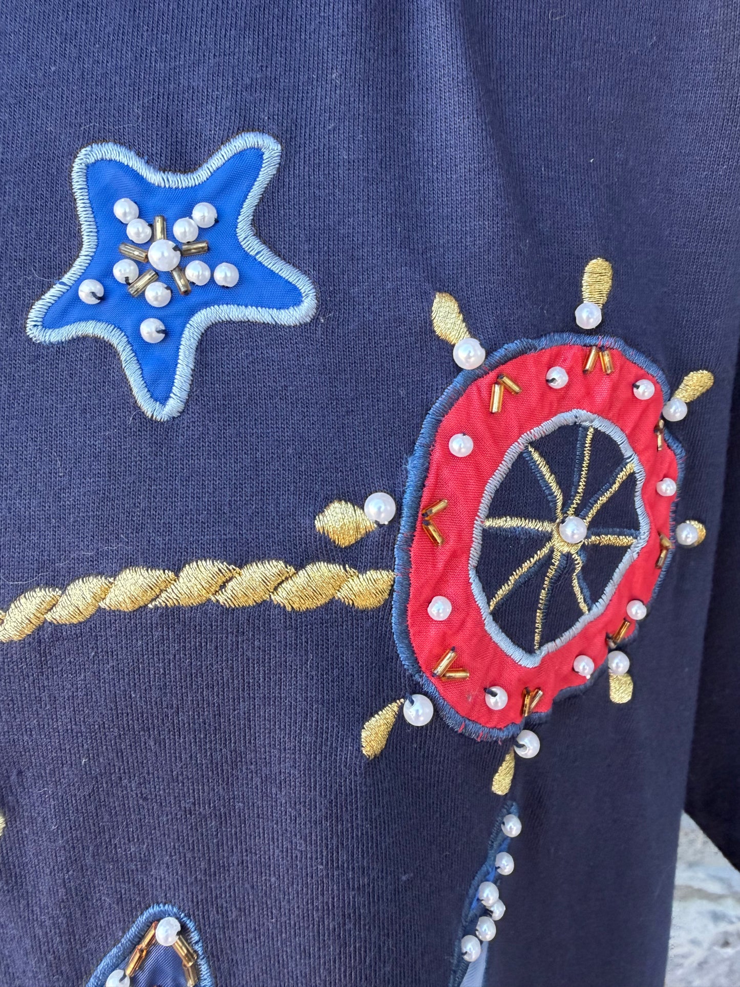 90s sailor navy t-shirt uk 12-14