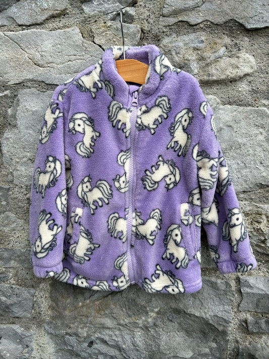 Unicorns purple fleece   2-3y (92-98cm)