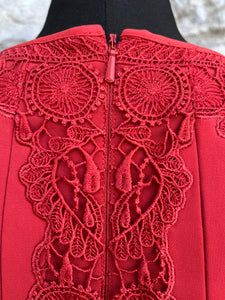 Red lace dress uk 6-8
