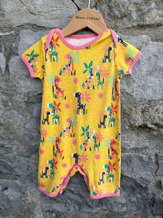 Giraffes yellow rompers 12-18m (80-86cm)