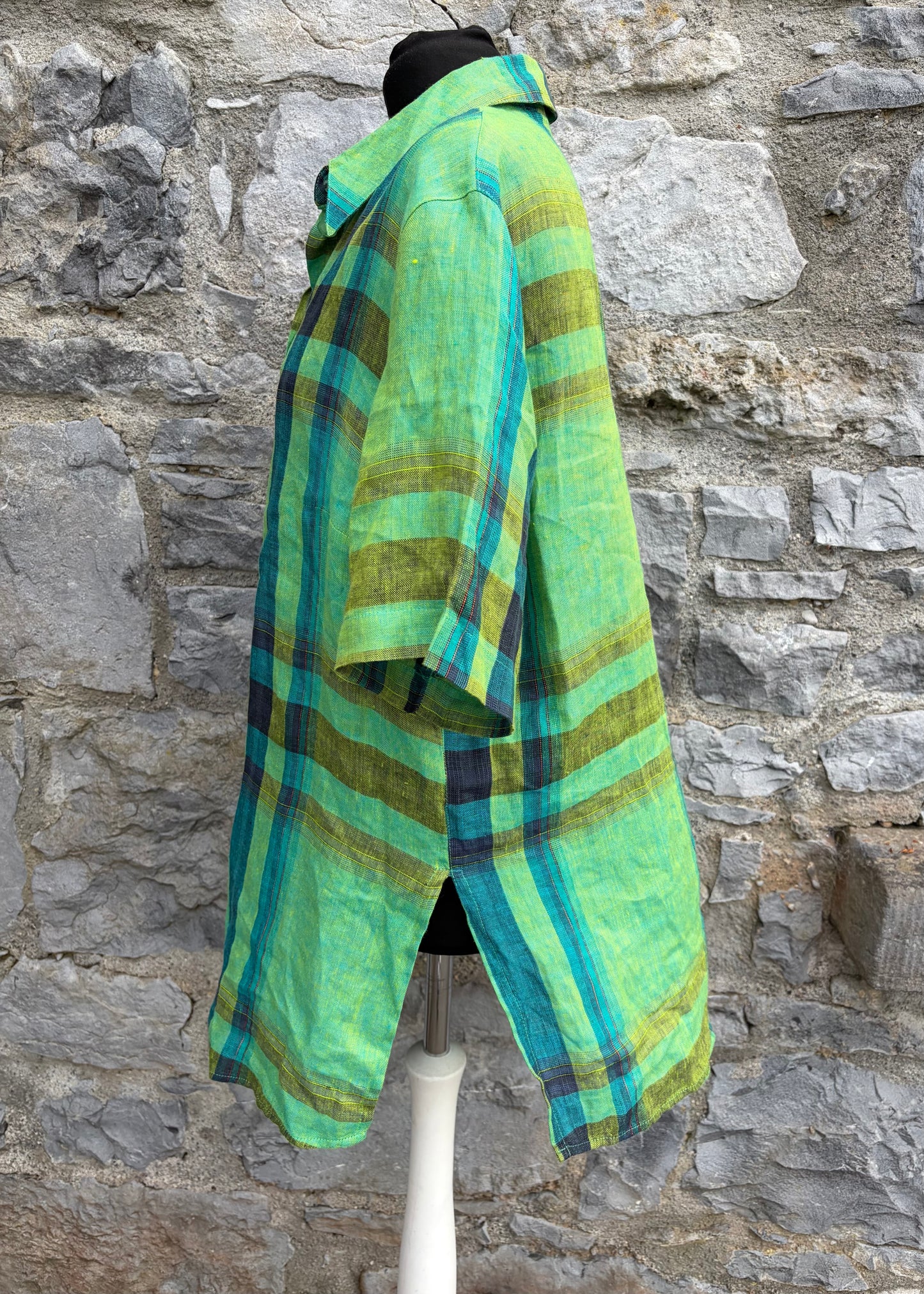 90s green check shirt uk 16-18