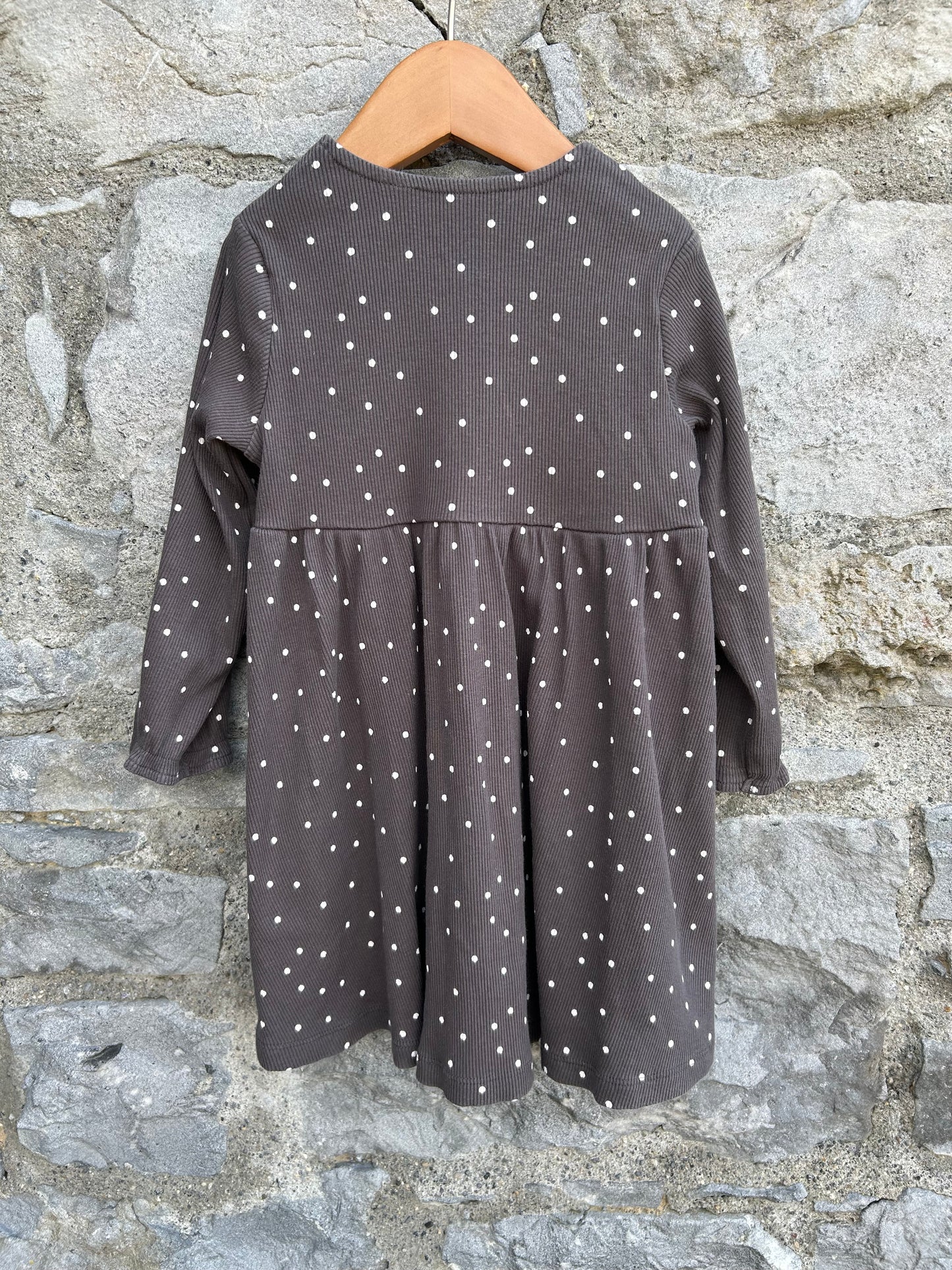 Charcoal spotty dress  18-24m (86-92cm)