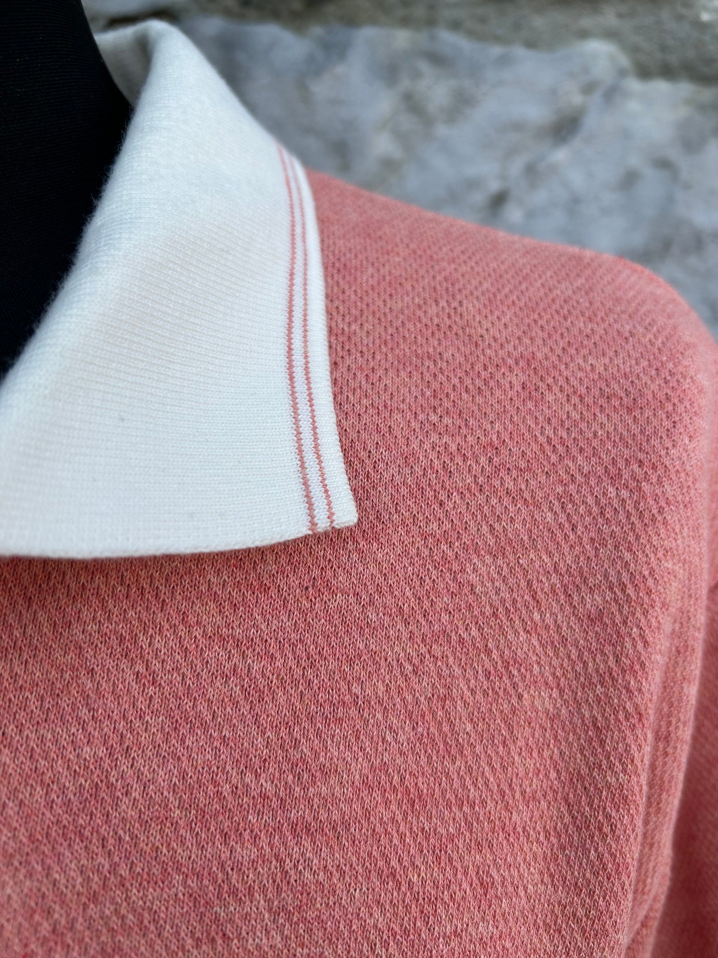 Orange knitted polo shirt Large
