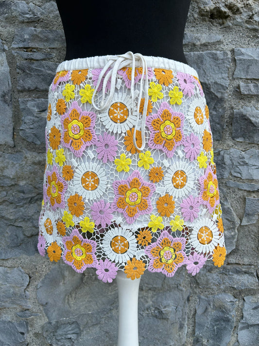 Crochet flowers skirt uk 8