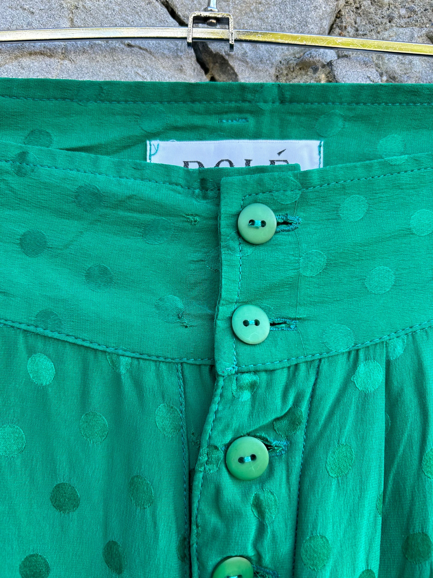 80s green spotty pants uk 10