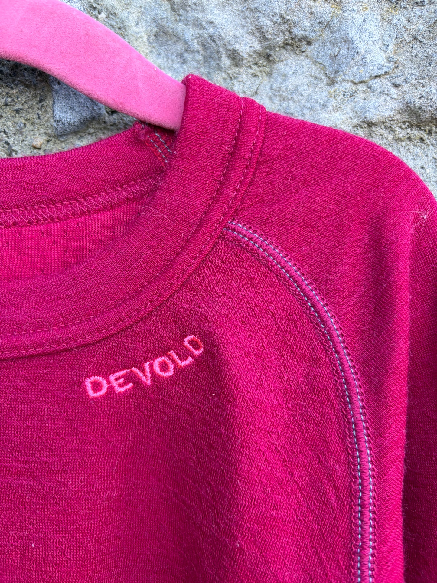 Pink merino wool top  10y (140cm)