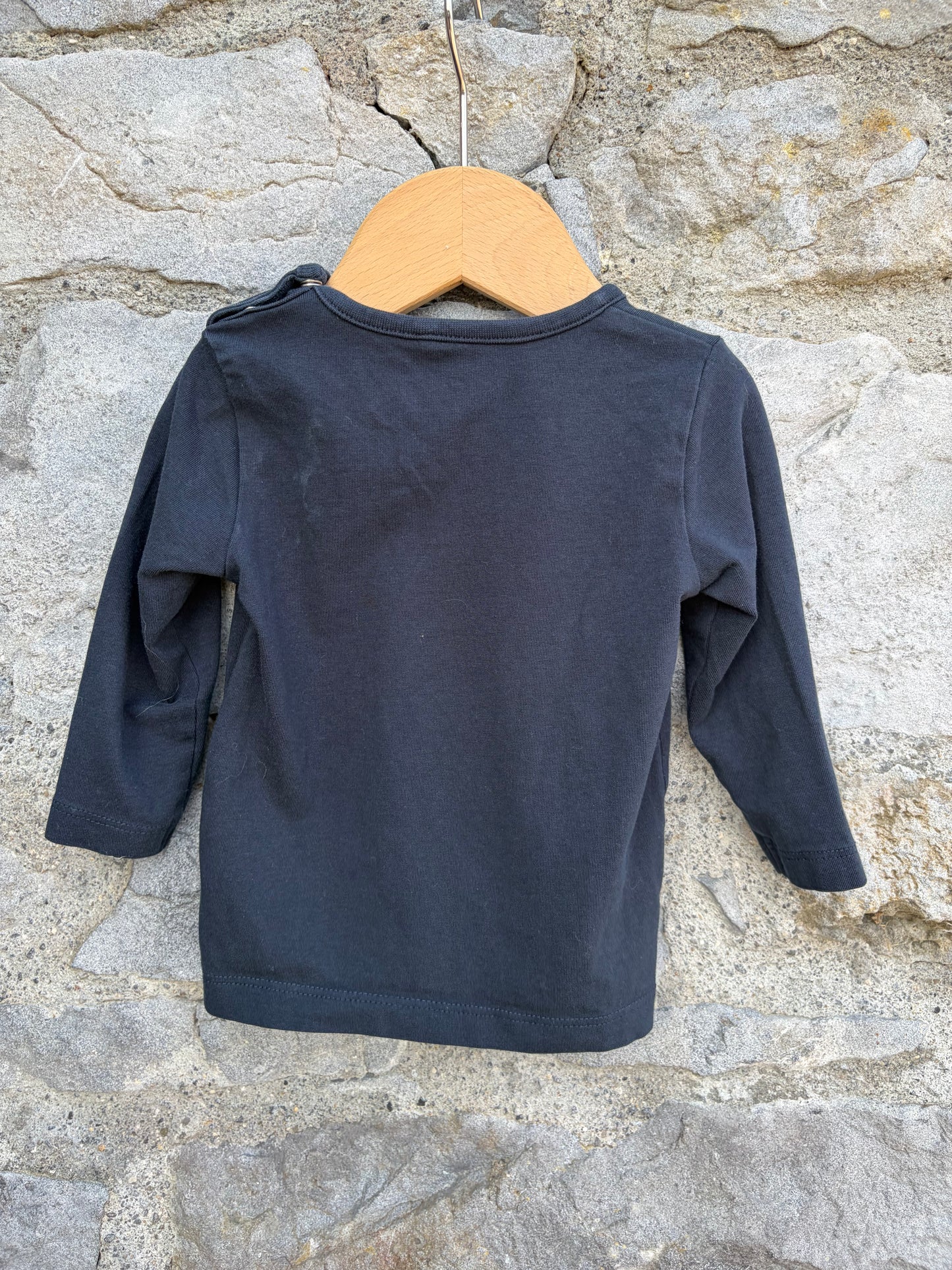 Happy rainbow navy top 3-6m (62-68cm)