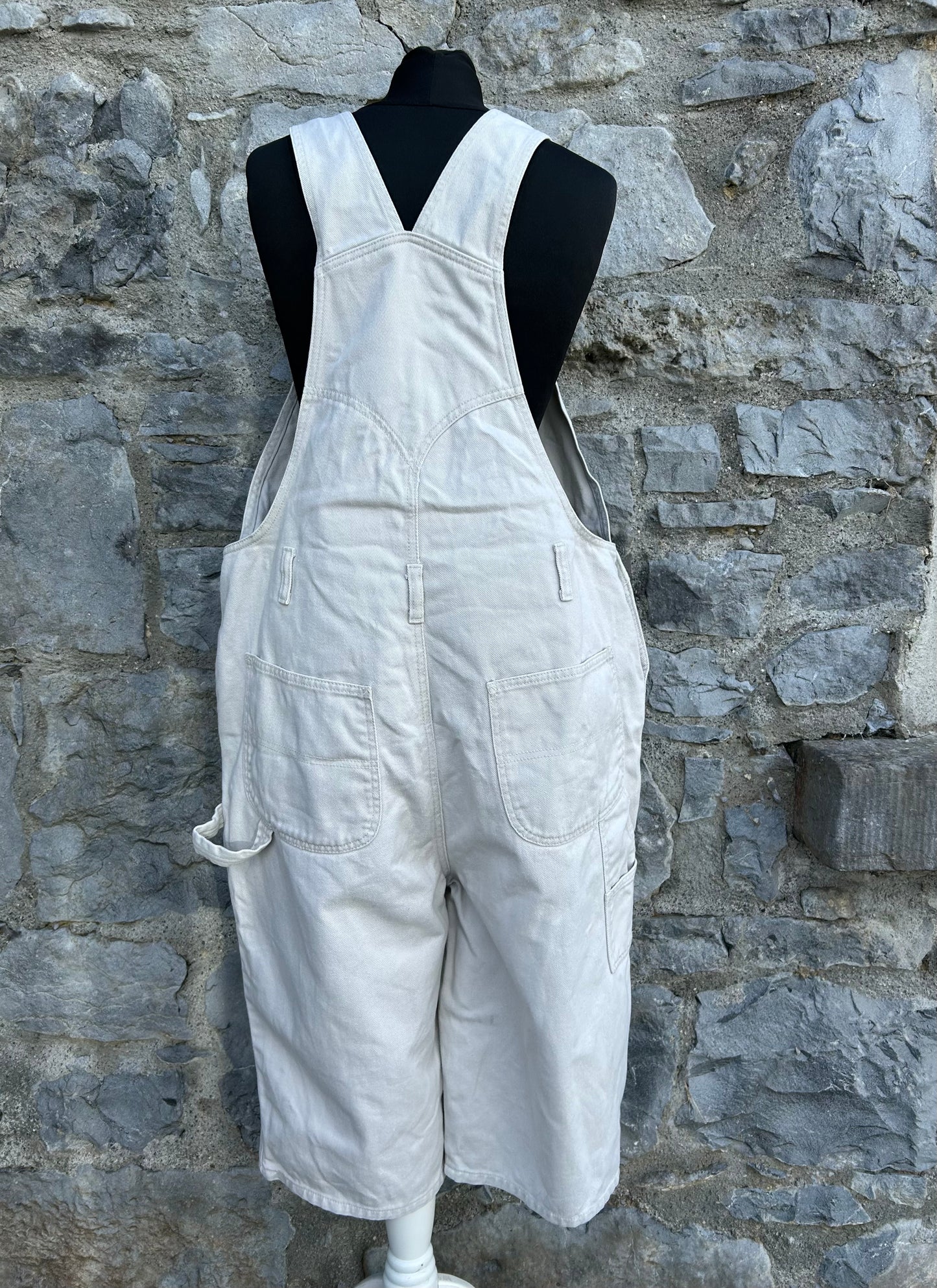 90s beige denim dungarees XL