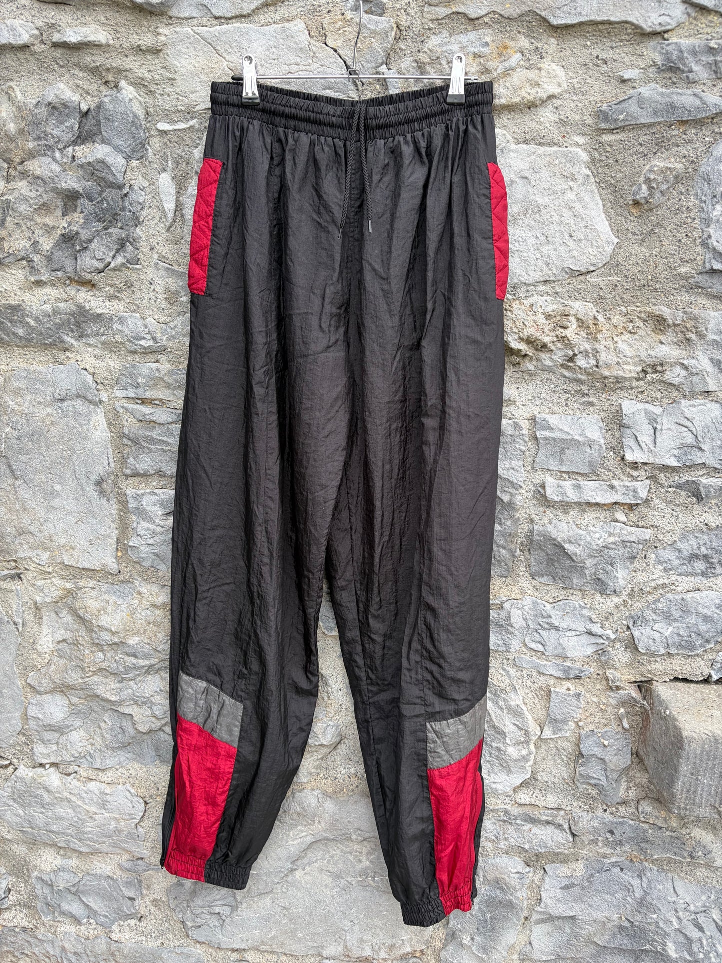 80s black shell pants Medium