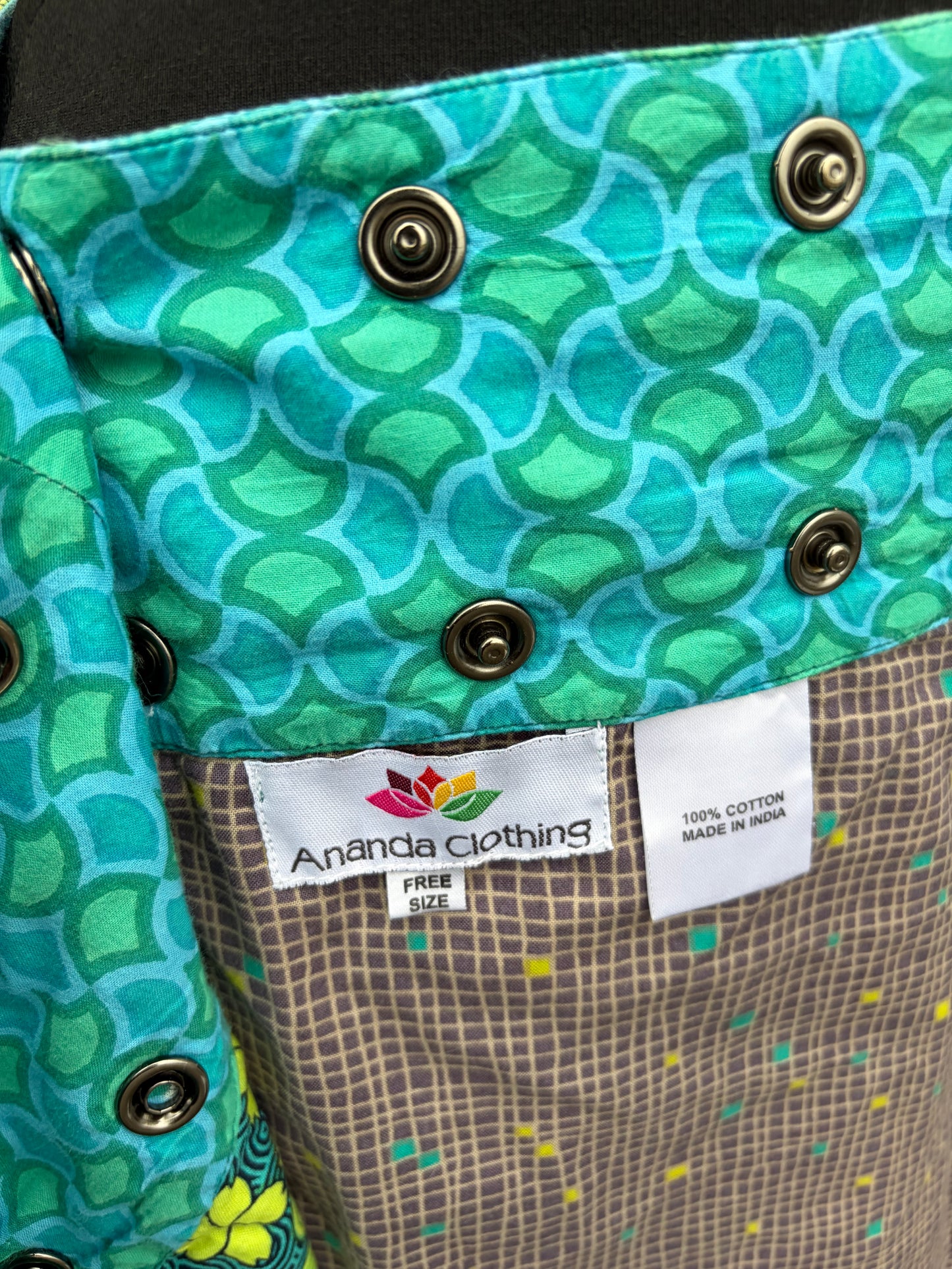 Teal&brown reversible skirt uk 10-12