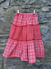 Load image into Gallery viewer, Y2K red check skirt  6-8y (116-128cm)
