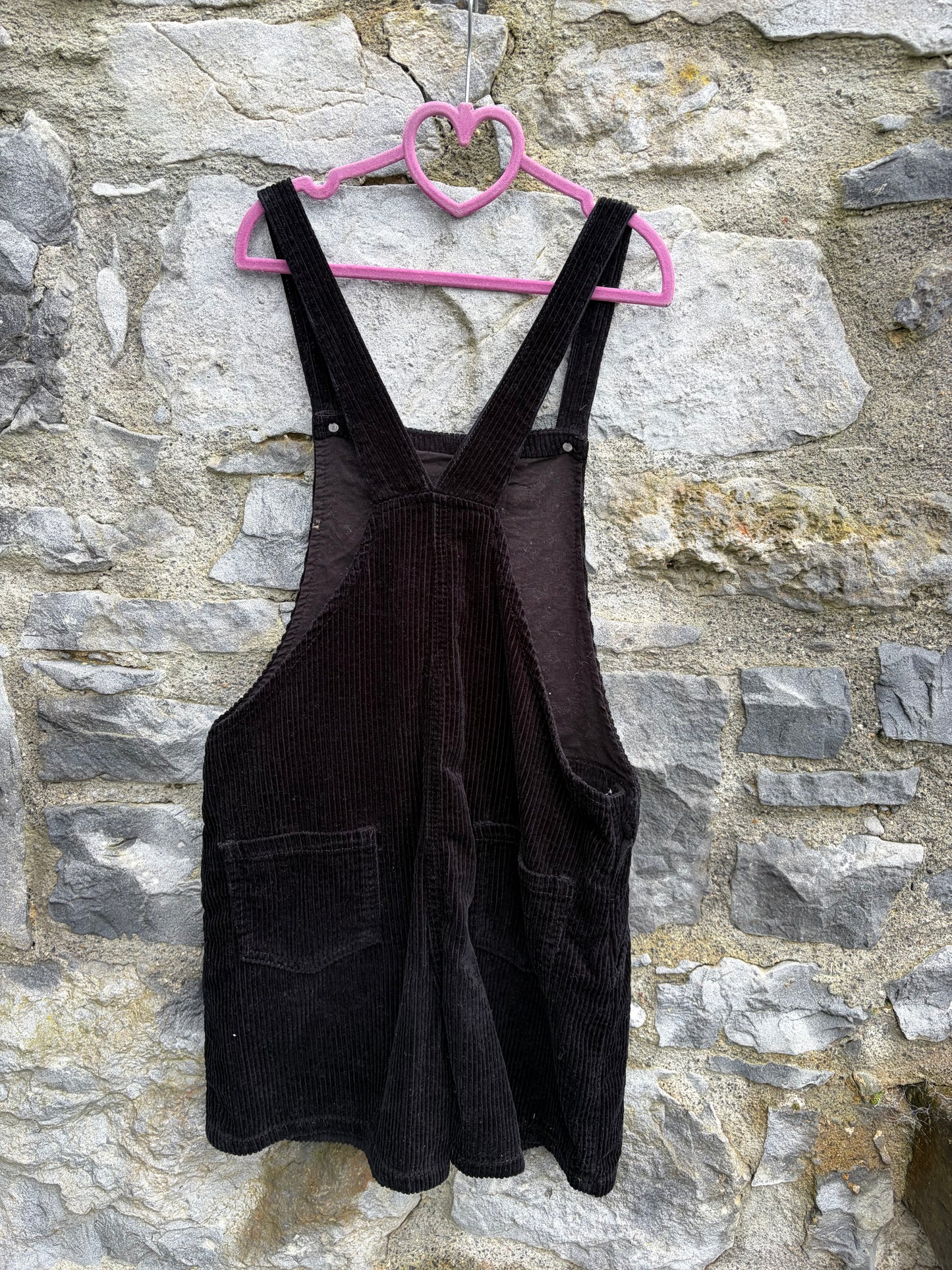 Black cord short dungarees  12y (152cm)