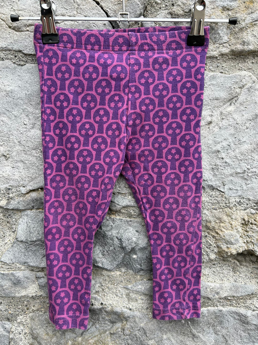 Trees purple leggings  9-12m (74-80cm)