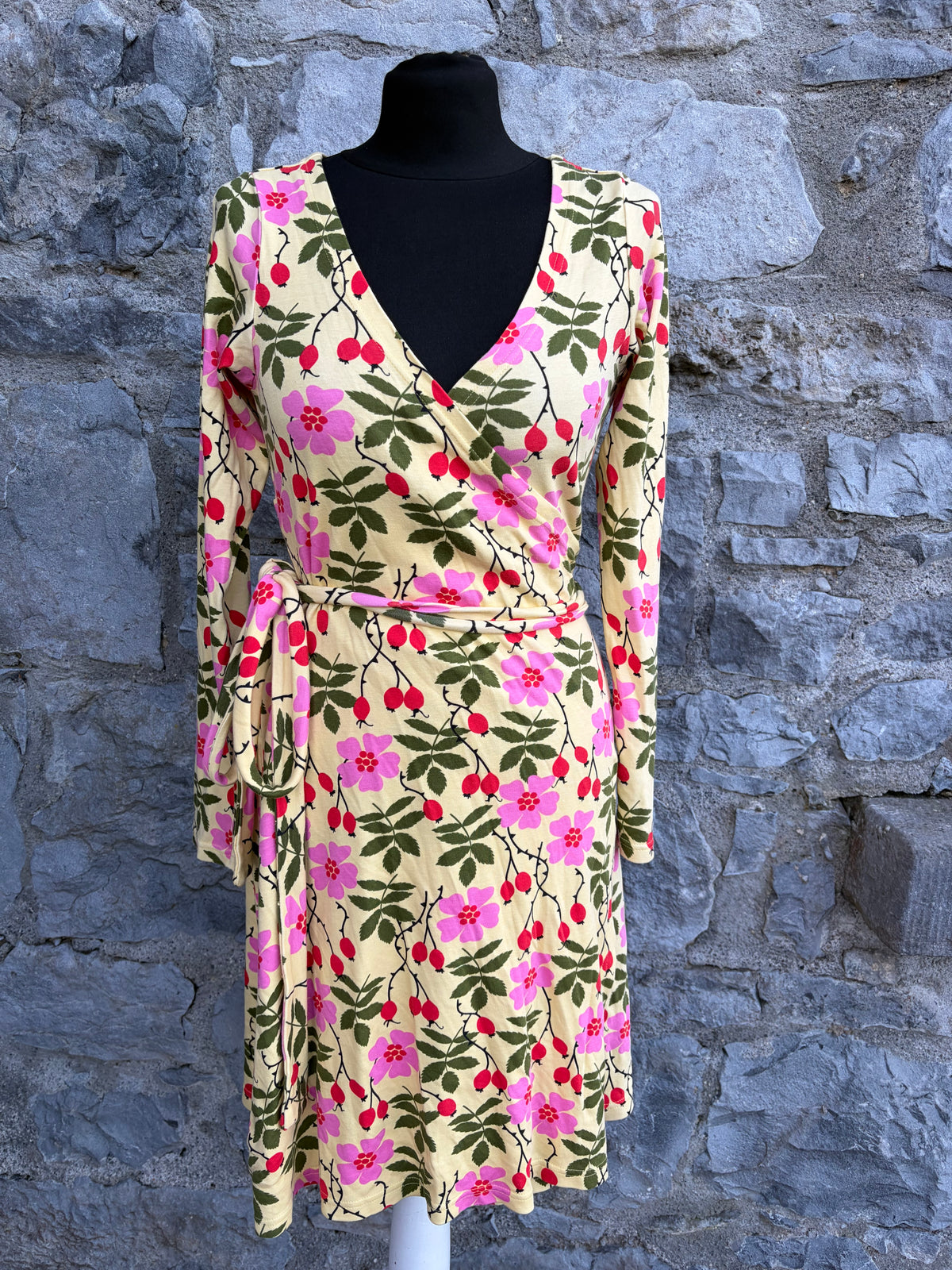 Rosehip yellow wrap dress uk 12