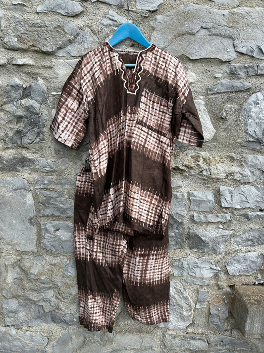 Brown tunic and pants   8-9y (128-134cm)