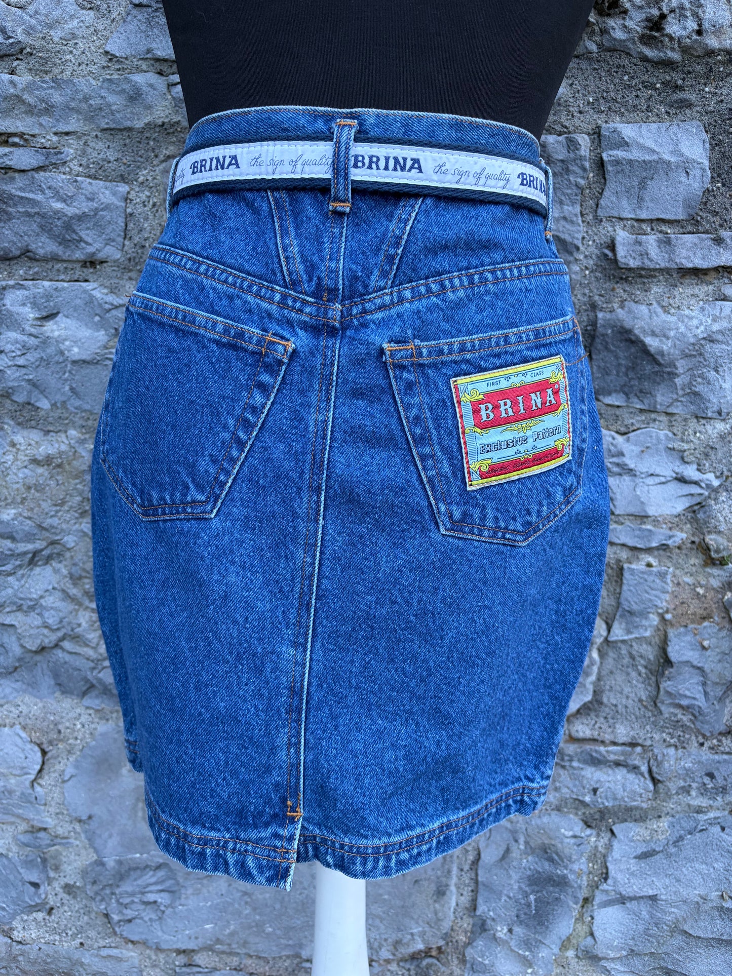 80s Brina denim skirt uk 6