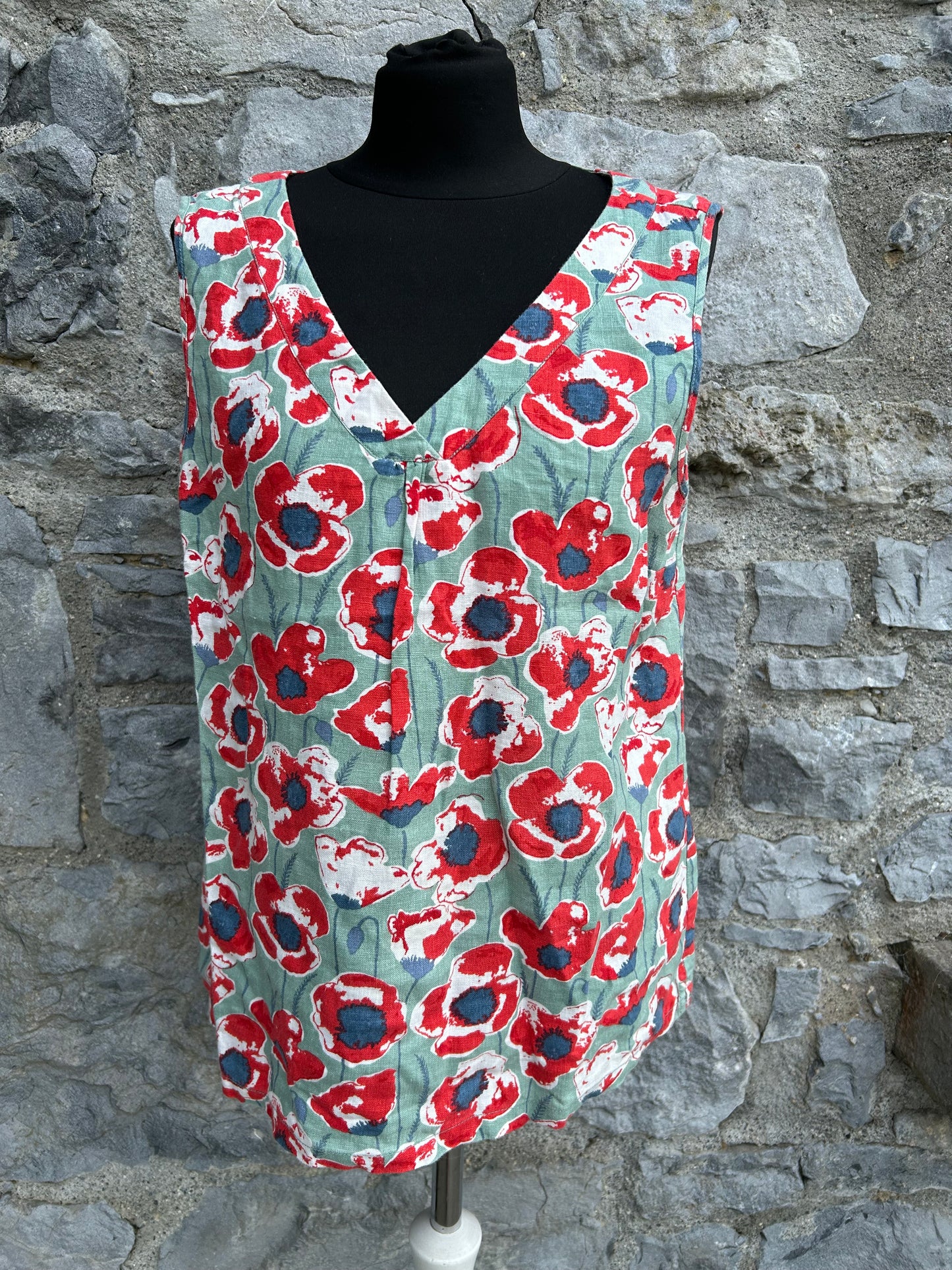 Poppies green top uk 12