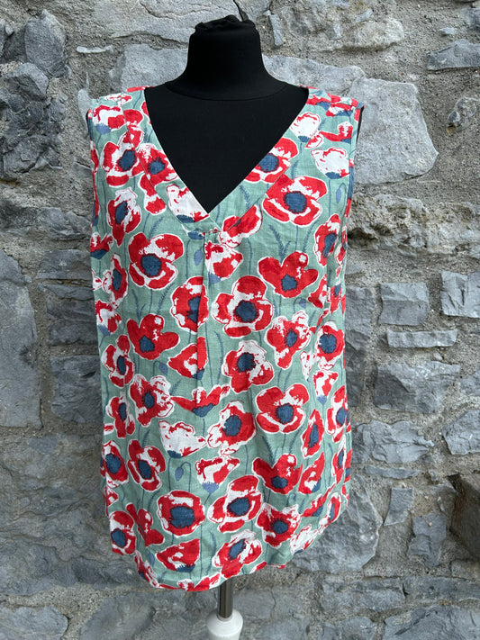 Poppies green top uk 12