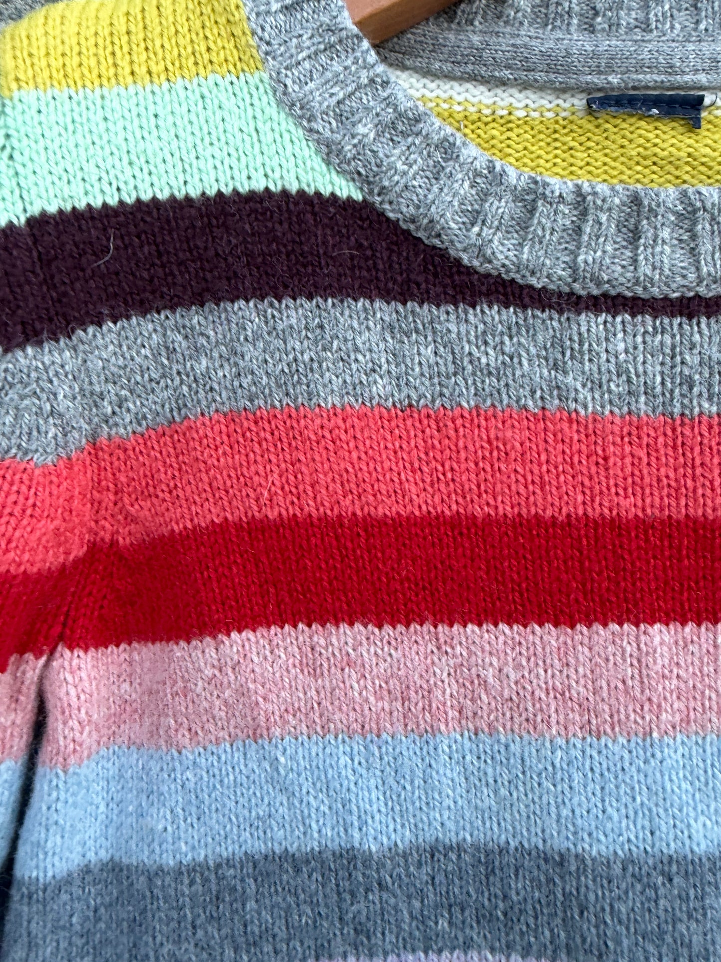 Grey&colourful stripes jumper 18m (86cm)