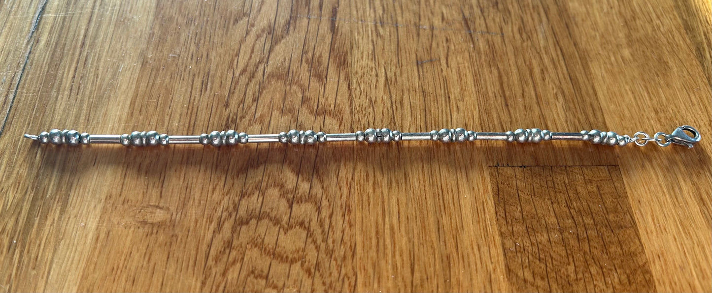 Silver bead bracelet