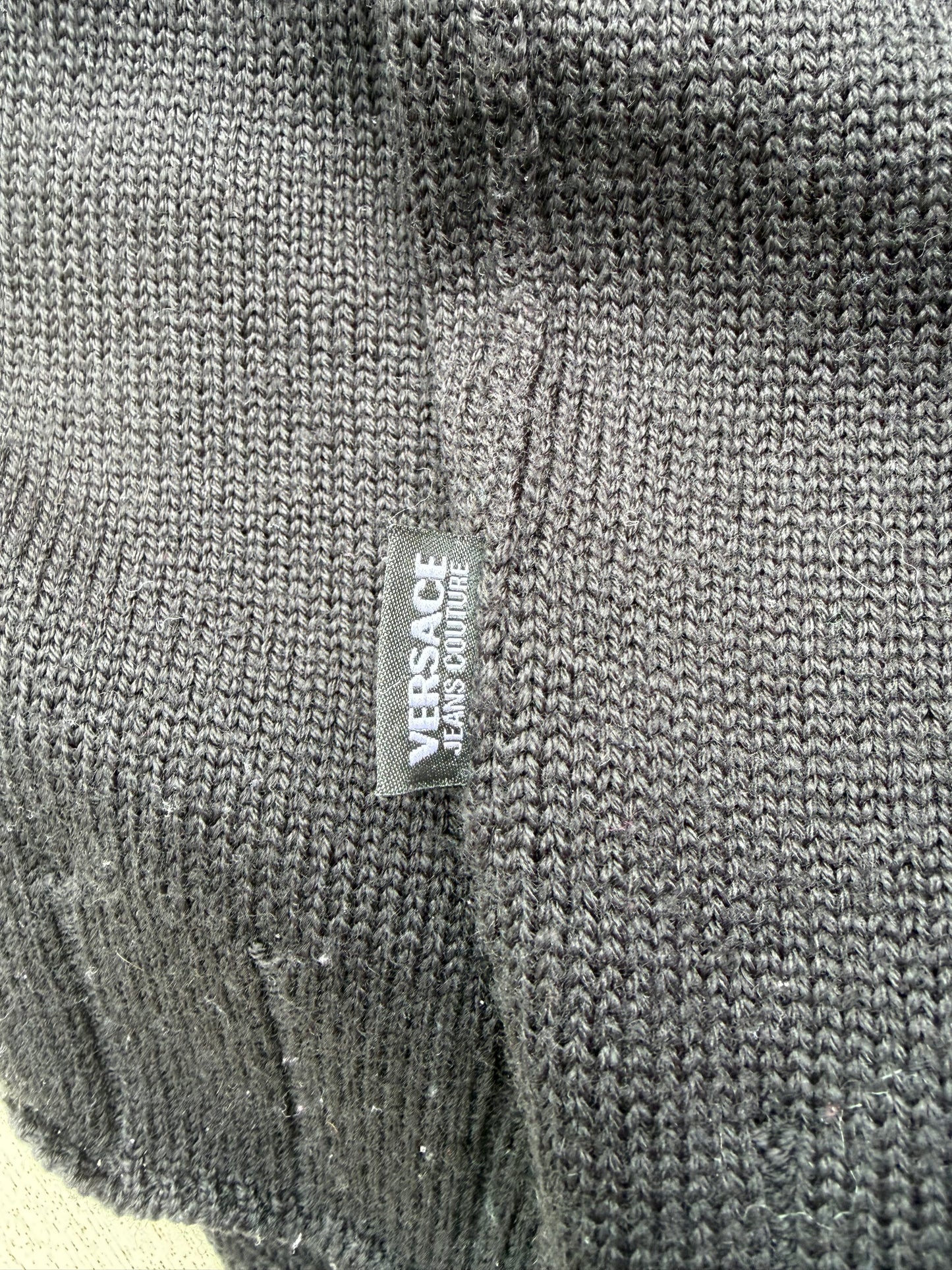 Y2K Versace army supply black jumper Medium