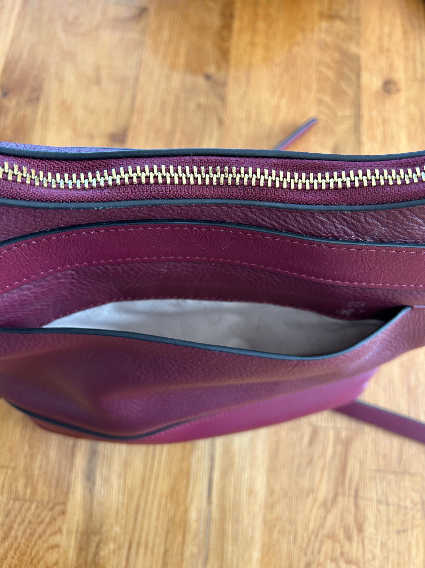 Burgundy saddle bag
