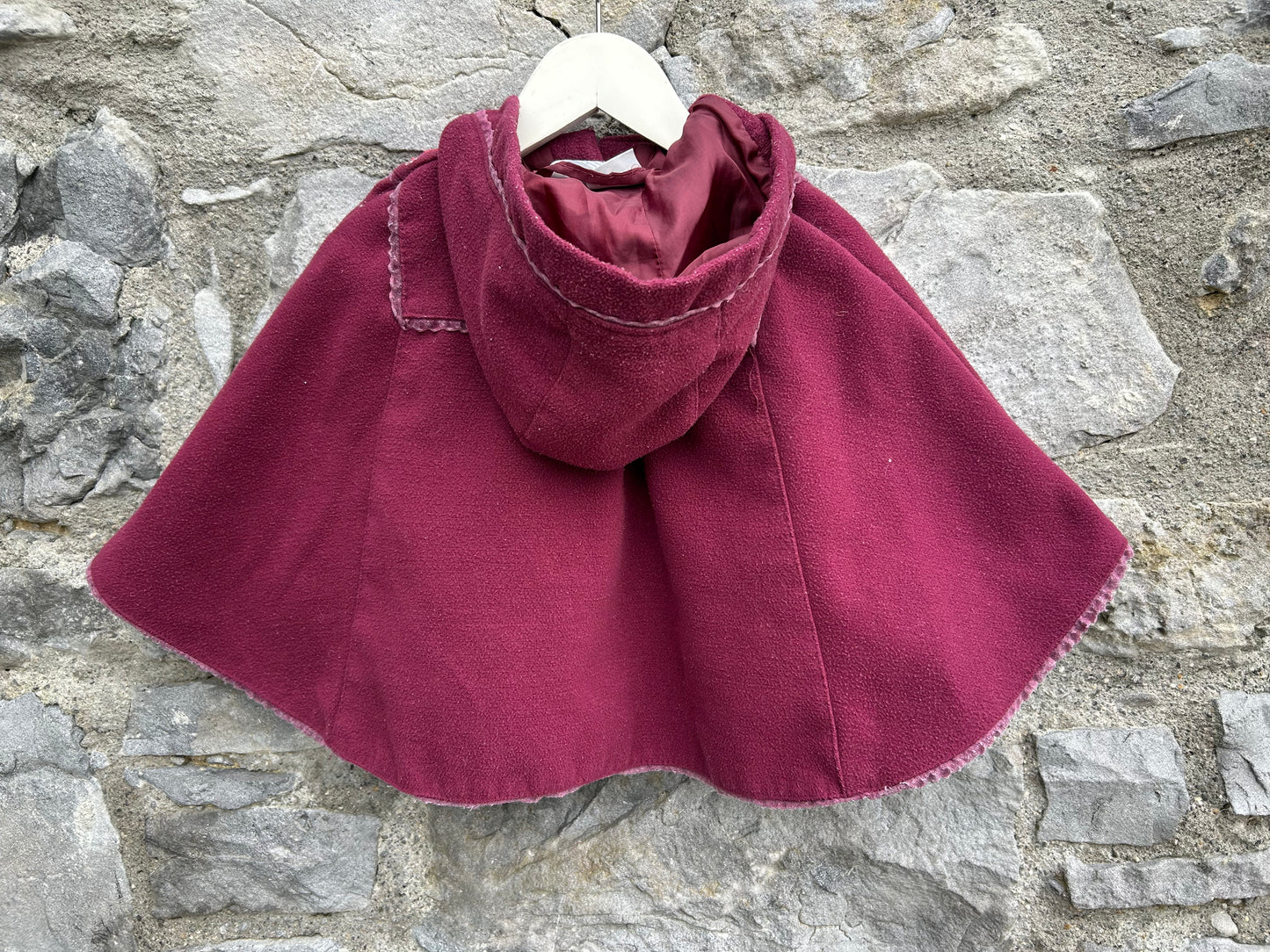 Y2K maroon cape 9-12m (74-80cm)