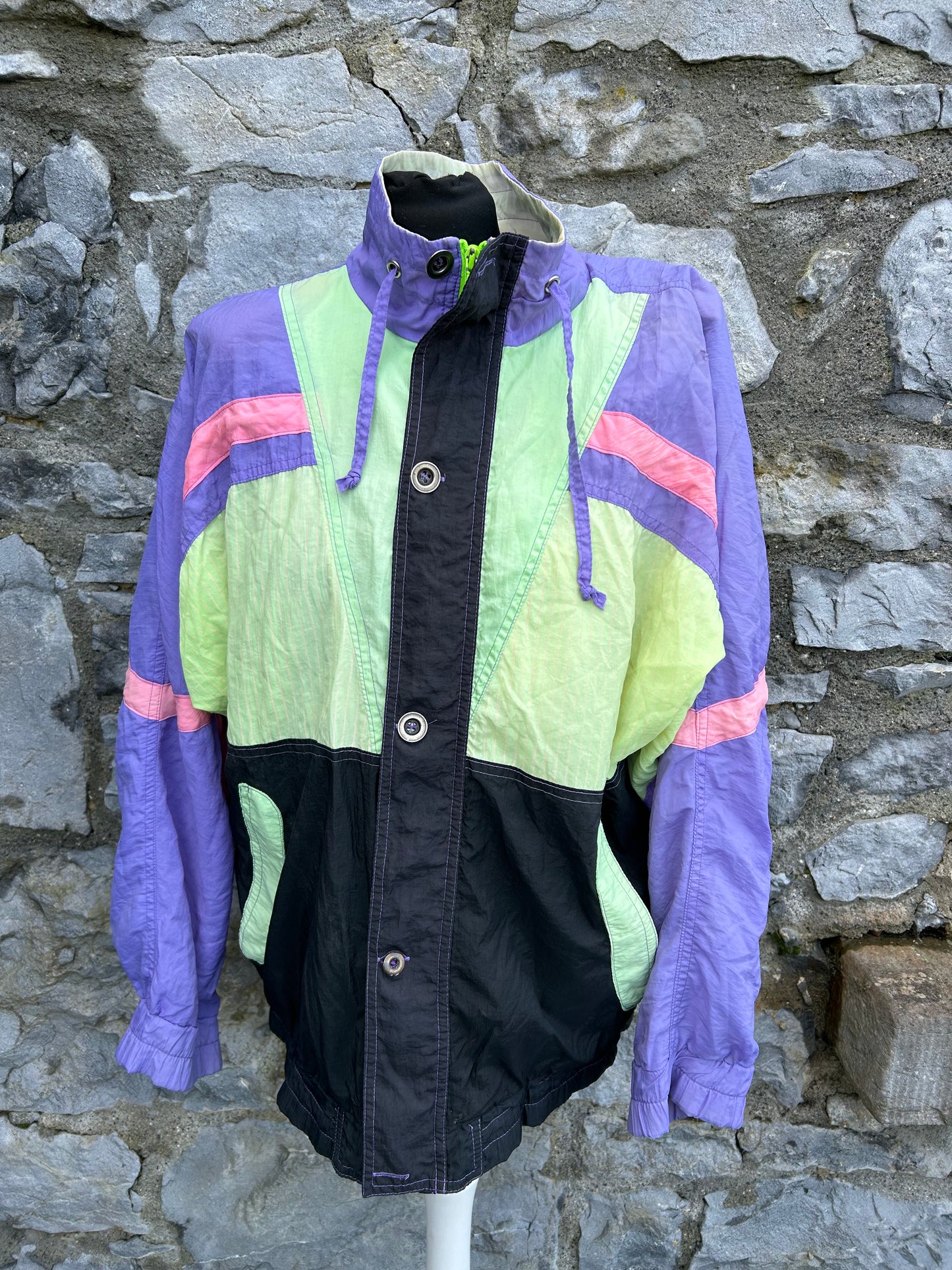 80s purple&lime jacket  uk 10-12