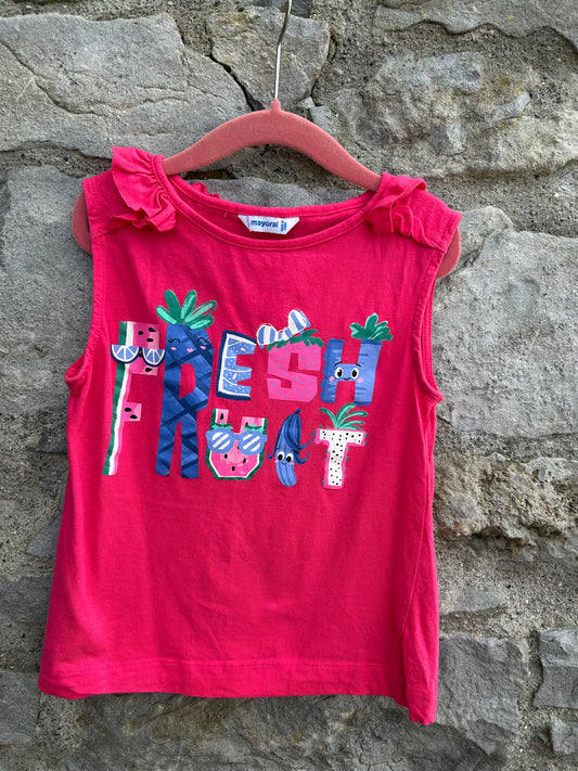 Fresh Fruit pink top 7-8y (122-128cm)