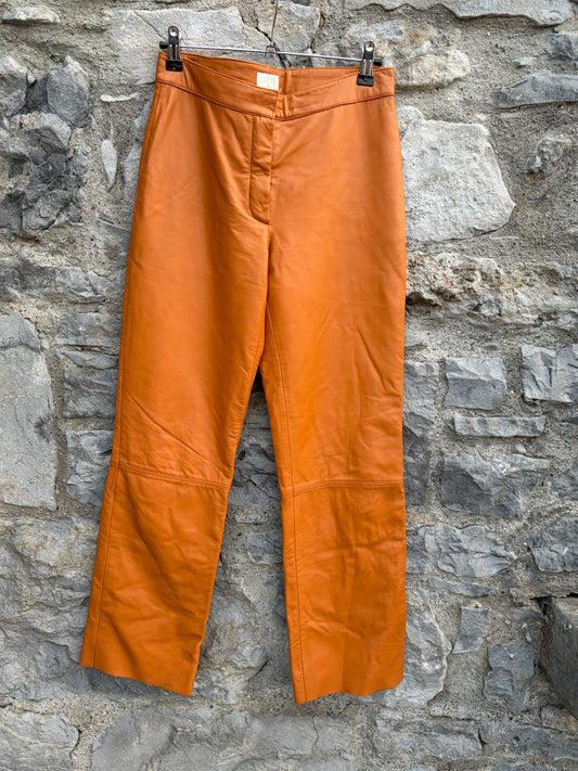 90s brown leather pants uk 6-8