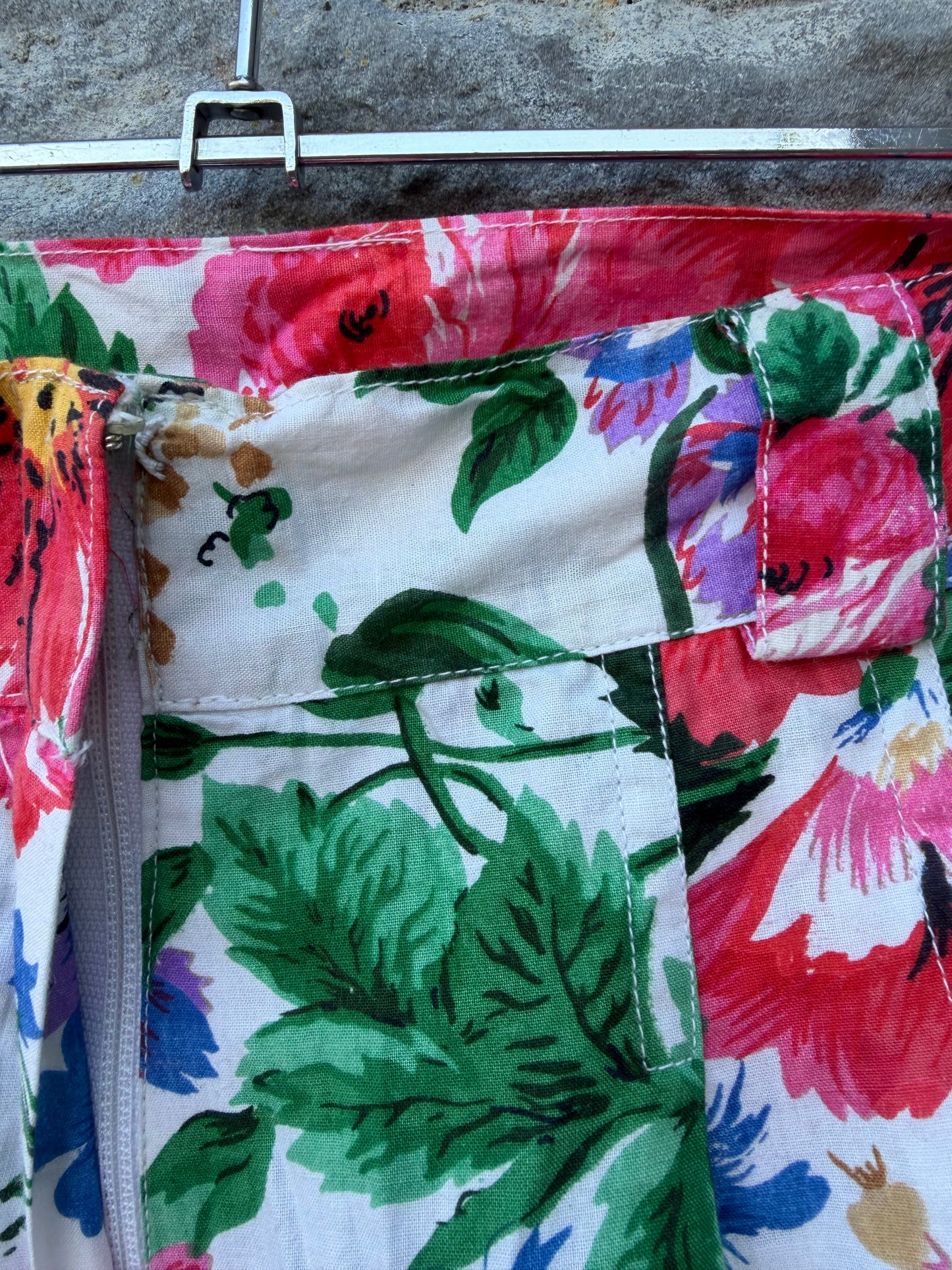 80s tropical flowers pants uk 6-8
