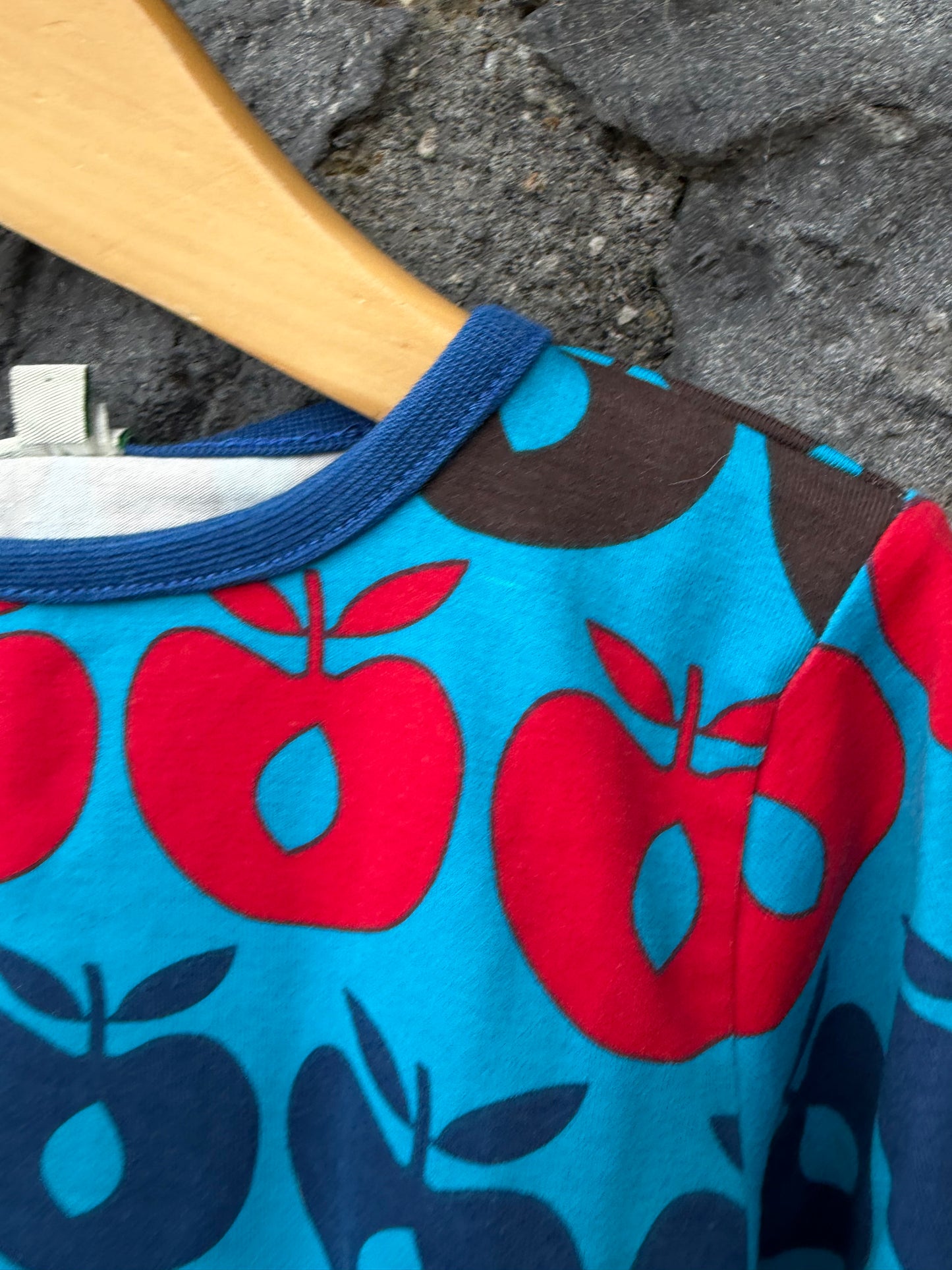 Colourful apples blue top 3-4y (98-104cm)