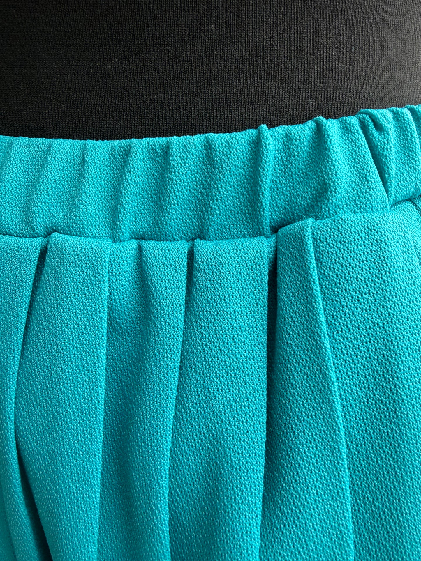 80s teal pleated skirt uk 8-10